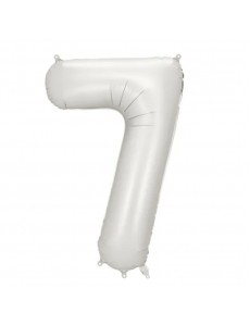 Balão Número 7 Prateado Mate